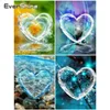 Evershine 5d Diamond Målning Full Drill Square Heart Diamond Mosaic broderi Landscape Cross Stitch Home Decor254p