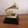 Objetos decorativos Figuras 2021 Trofeo Grammy Música Recuerdos Premio Estatua Grabado 11 Escala Tamaño Metal Moderno Dorado C262V