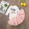 Flickas klänningar min första födelsedagsflicka födelsedagsklänning söt rosa tutu tårta kläder spädbarn flickor dop kläder baby prinsessan klänning+bodysuit set l240311