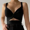 Vrouwen Tanks 2024 Sexy Vrouwen Crop Tops Dames Vest Casual Hemdje Buis Low Cut Elastische Strakke Rug Lace Up top Jarretel