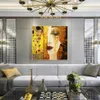 Gustav Klimt Canvas Paintings Golden Tears and Kiss Kiss Wall Art Printed Picture有名