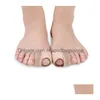 100pcs / lot séparateur d'orteil tube séparateurs de bandage doigt hallux valgus correction dispositif de pédicure redresseur soins des pieds à Dhkwj