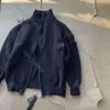 Taş kol band adası erkek biker ceket tasarımcısı lüks moda orijinal yüksek kaliteli kazak örgü hırka kış yakası erkekler için çok yönlü ceket 461 887