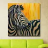 Zebra olieverfschilderij voor woonkamer decoratie handgeschilderde olie canvas schilderij home decor muur foto's geen ingelijst228m