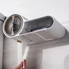 Wandgemonteerde badkamertoiletrolhouder Tissuebox Plastic dispenser Rolopslag Gratis ponsen 240301