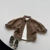 Jackets Wholesale Winter Fleeces Shirts For Baby Girls Boys Loose Warm Coats Vintage Kids Children Plus Velvet Thicken Blouse