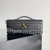 10A Upgrade Mirror Quality Frizione lunga Intrecciato Andiamo Borse Borse da donna artigianali Borse di lusso in vera pelle Borsa da sera nera con manico