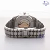 Latt digne laboratoire cultivé rond brillant coupe VVs clarté diamant glacé fait à la main personnaliser cadran montre-bracelet pour hommes
