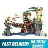 10715 334PCS Ninjago Series Movie Series Master Falls 4 Siffror Byggnadsblock 70608 Bricks Toy C1115213S