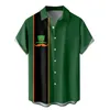 Camisas casuales para hombre MSIEESO Camisa Patrón de trébol verde Impreso en 3D St Patricks Da Moda Verano Manga corta Streetwear Tops Y9NJ