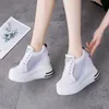 Comem Hidden Heel Summer Fashion High Heels Ladies Casual Shoes Vulcanize Women Platform Shoe Spring Womens Wedge Sneakers 240228