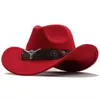 Bästsäljande topphatt National Style Cattle Standard Western Cowboy Top Hat Roll Brim Horite Hat Wool Felt Hat 230823