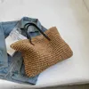 잔디 짠 가방 대용량 여성 서부 스타일 어깨 여름 패션 토트