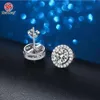 Redleaf Jewelry – boucles d'oreilles à tige en argent Sterling 925, diamant Moissanite 1carat 0.5 Carat, en vente