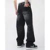 Mäns jeans 2024 Spring Korean Devise High Street Vintage Style Loose Zipper Fashion Foud Color Washing Hip Hop Casual