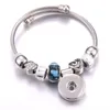 Charm Bracelets Elasticity Snap Button Bracelet Heart Crystal Bangles Beads Jewelry Making Fit 18MM Buttons