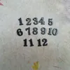 20 conjuntos inteiros de plástico de cor preta 1 5cm numerais relógio diy movimentos de quartzo acessórios de reparo números árabes303w