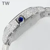 10 En Sandesh Diamond Watch Automatisk mekanisk rörelse Män Röd klockor 40mm vattentät armband Sapphire Business Wristwatch Rostfritt stål