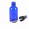 سميكة 50 مل من زجاجات رذاذ الزجاج الأزرق الكوبالت الأزرق للزيوت الأساسية - مع رذاذ الضباب الدقيق الأسود WCXKB SOPXB