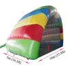 Customized 10mW (33ft) with blower Outdoor rainbow color large inflatable shell tent giant event dome marquee concert stage cover tent for Sale