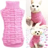 5 couleurs chien vêtements chiens pull chaud animal laineux chaton pulls pour petit chien mignon tricoté classique chat sweats chiot vêtements C276R