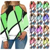 Kvinnors T-skjortor Halter off-Shoulder Oregelbundna färgtoppar Mujer Verano 2024 Höst- och sommarkvinnor Elegant skjorta Kvinnlig high street-blus