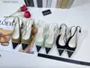 Sukienka buty 7 cm Designer Party Wedding Chan C Kitten Heels Bowknot Slingback Sandals Sandały Summerowe palce u stóp Pumpy Dance Shoeh240312