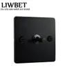 Black Color 1 Gang 2 Way Wall Switch och AC220250V Rostfritt stålpanelens ljusströmbrytare med svart färg TOGGLE T200605317U