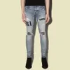 Jeans Amirs arrivées luxe pantalon perforé jean Coolgoy vélo pantalon hommes mode collants Rock revival lettre pantalon 800 2