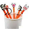 Straws St Toppers Er Molds Bad Bunny Karol.G Hocus Pocus Charms Reusable Splash Proof Dustプラグ装飾8mmカップdhmp0