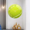 Home Decor Mute Quartz Wandklokken Plexiglas Oppervlak Acryl Sport Tennisbal Plaat Fan Woonkamer271s