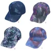 Ball Caps Colored Tie-dye Leaves Baseball Cap Outdoor Sunscreen Hip Hop for Snapback Visor Drop