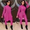 CM.YAYA Active Houndstooth Sweatsuit Womens Set Long Tops Legging Pants Suit Streetwear Tracksuit Two Piece Set Fitness Outfit 240304