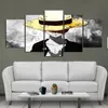 Modern Style Canvas Painting Wall Poster Anime One Piece Character Monkey Luffy with a Golden Hat for Home Rooms Decoration231w