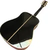 41 inç D45 Kalıp Bk Boyalı Gerçek Abalone Kara Parmak Akustik Gitar