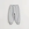 Pantalones MARCJANIE Pantalones deportivos con cordón de color sólido informales para niños de estilo académico Pantalones para niños para primavera 240685