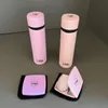 Cylindre de rangement pour pinceaux de maquillage de styliste, rose, violet, logo classique, porte-stylo circulaire, baguettes, cuillère, réservoir de stockage, ensemble de miroirs, boîte