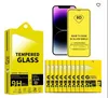 9D Clear Tempered Glass Screen Protector Film Full Cover Curve Guard Glass Shield för iPhone 15 Pro Max 14 13 Pro XS XR