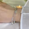 bangle fanyin 2pcs/مجموعة سوار بلوري ملون لامع مرنة مسدود المجوهرات الحلوة ldd240312