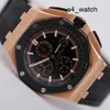 Orologio Athleisure AP al quarzo Royal Oak Offshore 26401RO Orologio sportivo in oro rosa con cronografo in ceramica nera Meccanico automatico Orologio svizzero per il tempo libero di lusso Diametro 41 mm