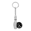 Porte-clés Mode Bowling Ball Pendentif Porte-clés Pour Femmes Hommes En Acier Inoxydable Sport Voiture Porte-clés Sac À Main Ornement Bijoux Cadeau