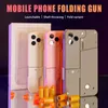 Gun Toys Pistolet jouets en plein air adulte cadeau interactif pour enfants pliable balle automatique Pop Up créatif balle molle jouet téléphone portable Style pistolet 2400308