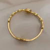 ALLYES Numeri romani neri Braccialetti in acciaio inossidabile Braccialetti per donna Design Oro Argento Colore Gioielli impermeabili Regalo 240227