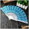 Other Event Party Supplies Sequins Dancing Fan Creative Design Peacock Folding Hand Fans Women Stage Performance Prop Mti Color W8023 Dhnc0