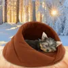 Casa de cama de lana suave y cálida para mascotas, cojín para perros, saco de dormir para gatos, nido de alta calidad 10c15 Y200330248e
