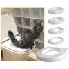 Outros suprimentos para gatos Gatos Kit de treinamento de toalete PVC Pet Litter Box Bandeja Set Professional Cachorrinho Limpeza Trainer para Seat258N