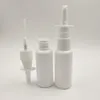 Ktulx 120 Stück 30 ml/1 Unze weißer medizinischer Nasenspray-Flaschen aus Kunststoff, Pumpzerstäuberbehälter, Fläschchentopf für Waschanwendungen