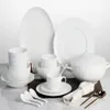 16pcs ceramic white dinnerware for customising diy304O