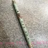 Collection China Folk Jade Flute Copper Carving Dragon Statyes Dekorera Old Jade2372