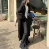 Kadın Düğümleri Kadınlar Uzun Terigan Sweater Açık Ön Kollu Örgü Dış Giyim 2024 Eğlenceli Maxi Sonbahar Paltoları 066c